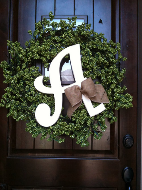 letter wreath
