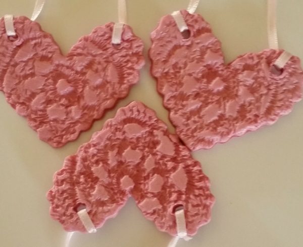 polymer clay hearts