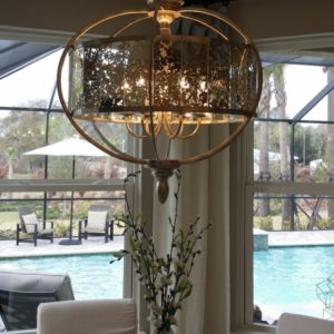mercury glass chandelier